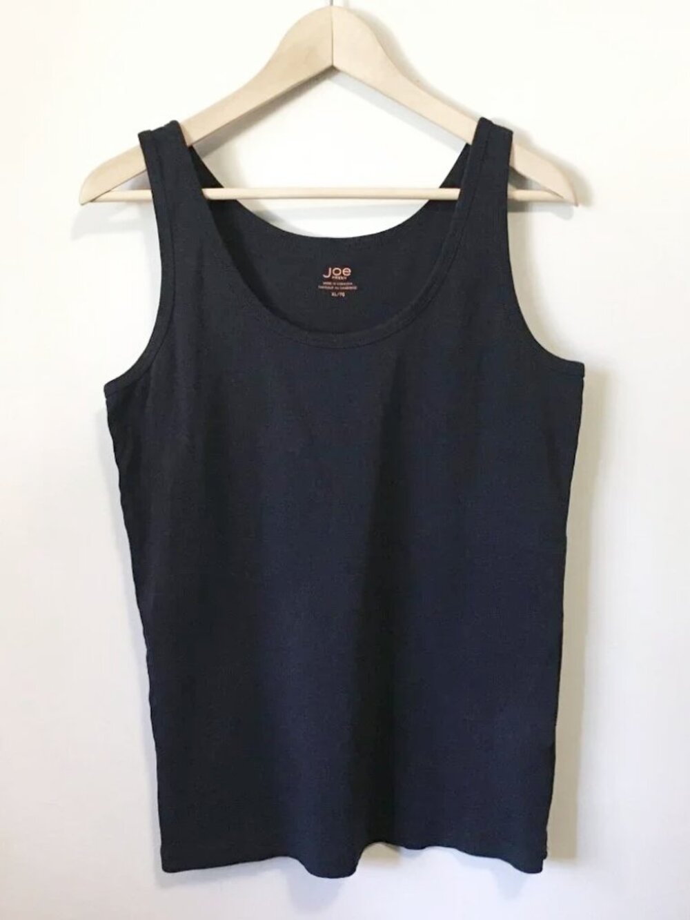 Joe Fresh Bluish Black Cotton Essential Tee Tank Top XL